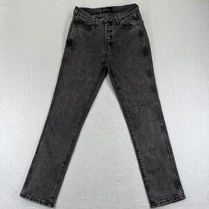 GAP Denim High Rise Vintage Slim Jeans Black Mango Button Fly Size 25‎